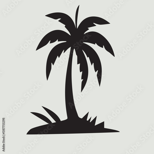 Palm tree silhouette vector