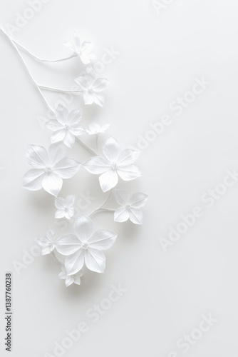 Obraz na płótnie sensual white flowers. floristic. stylish minimalistic light background w salonie