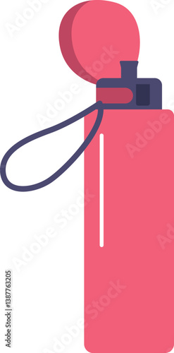 Sports bottle with water vector illustration