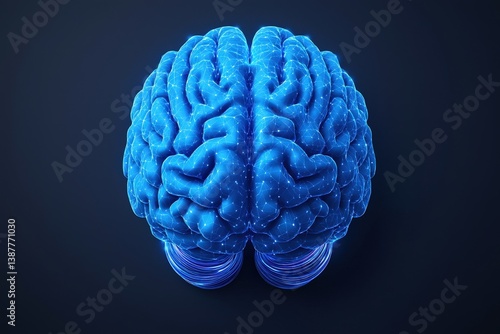 Exploring Neural Networks Understanding the Human Brain's Structure Digital Art Abstract Environment Top-Down View AI Concept
