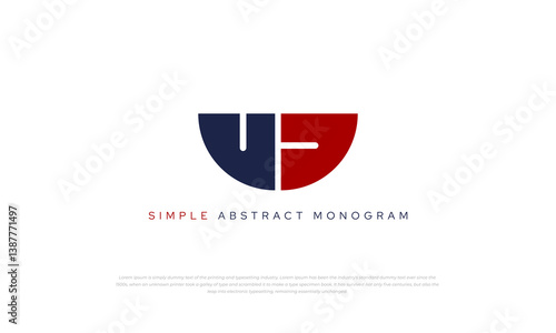 Free Download simple bold abstract monogram logo letter U and D or V and D. logo in half circle shape. - GFXLoad