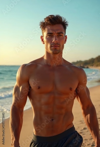 Summer Beach Athletic Man