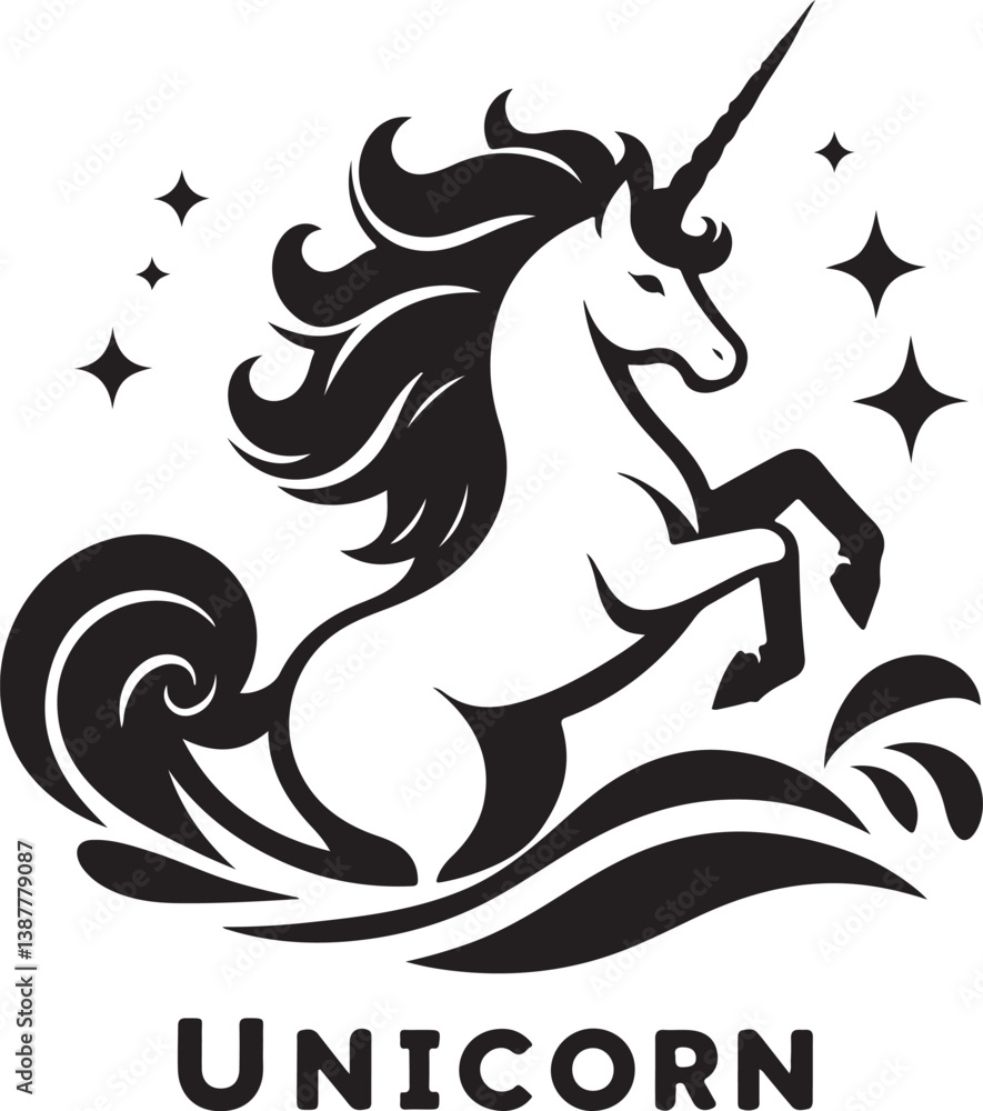 Fototapeta premium Unicorn illustration logo