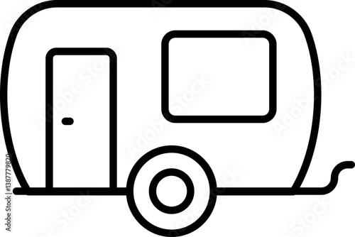 Caravan Vector Stock Icon