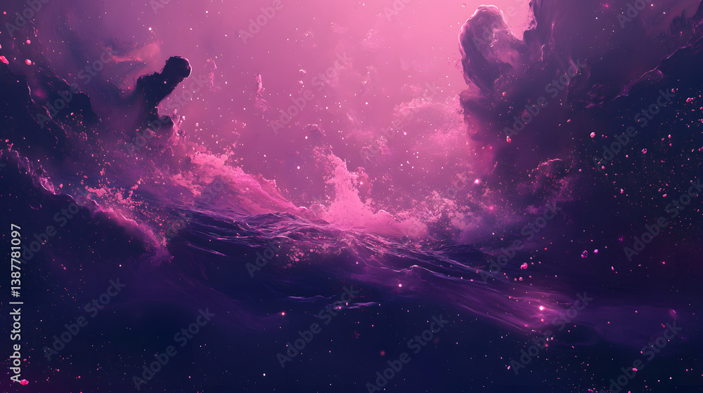 Obraz premium Galaxy Splash illustration background