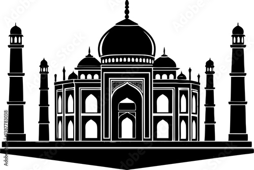taj mahal vector illustration