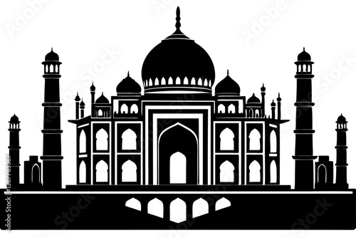 taj mahal vector illustration