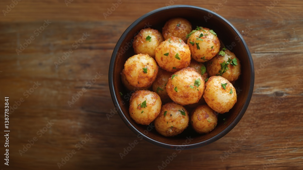 Top View of Kuzhi Paniyaram | Traditional South Indian Dish in a Bowl on Wooden Table | Kara Paniyaram Top View of Kuzhi Paniyaram | Traditional South Indian Dish in a Bowl on Wooden Table | Kara Paniyaram
