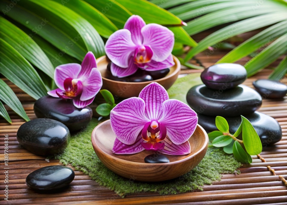 spa still life with orchid spa still life with orchid