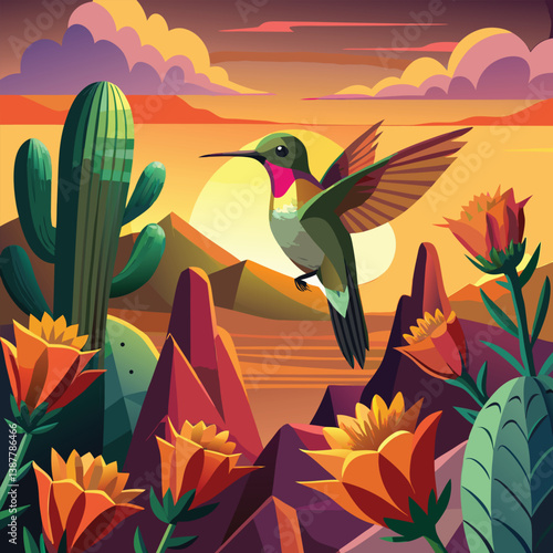 a golden atlas bee hummingbird perches delicately.