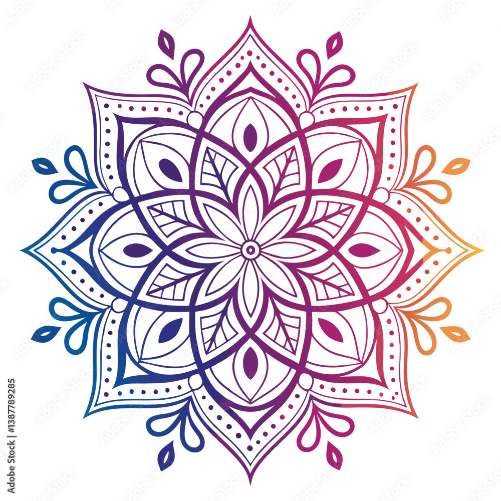 Pattern in the form of a mandala. Henna tattoo mandala. Mehndi style. Decorative pattern in oriental style. Coloring book page. Pattern in the form of a mandala. Henna tattoo mandala. Mehndi style. Decorative pattern in oriental style. Coloring book page.