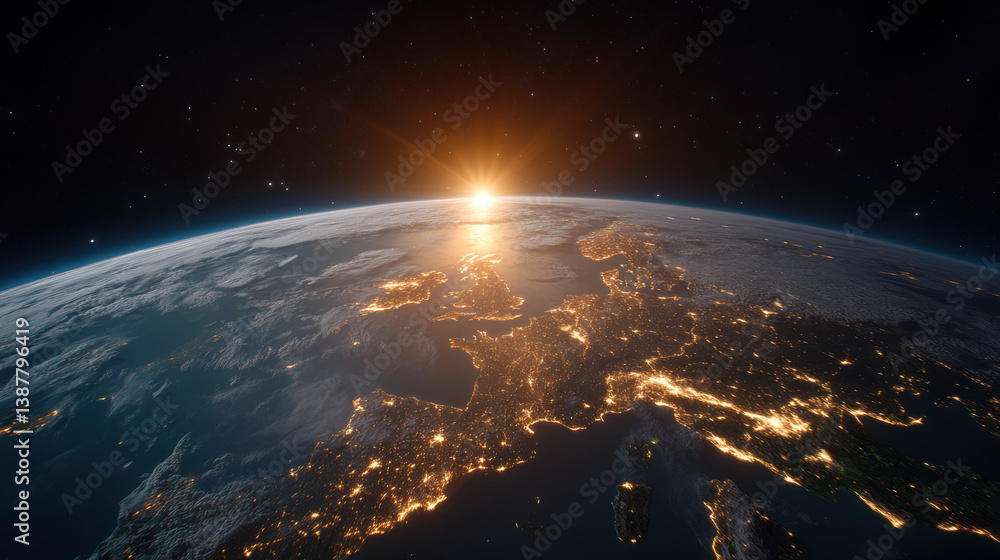 Fototapeta premium Weather forcast, Aerial view of a snowstorm over a landscape in high resolution.