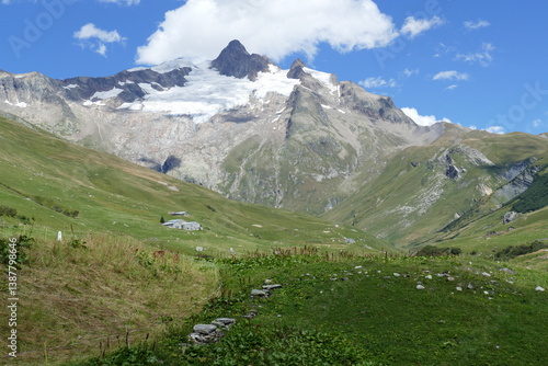 Alpage de la ville des glaciers en france
