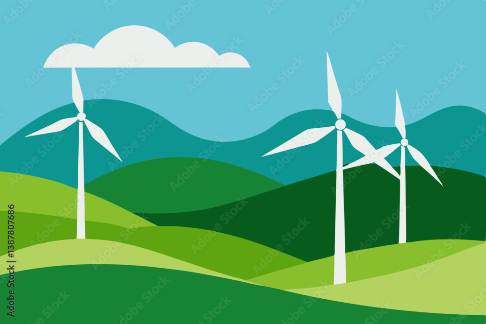 wind turbines in the field