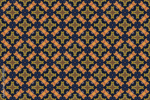 Seamless Cloth Endless Visual Decoration Digital Fashion Texture Perspective Geometric Tile Fabric Shape Symmetric Template Graphic Luxury Interior Textile Art Design Wallpaper Background Pattern.