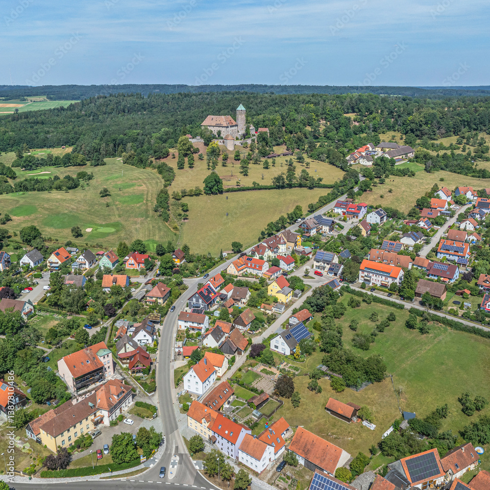 Sommer in Mittelfranken rund um die Marktgemeinde Colmberg im Naturpark Frankenhöhe