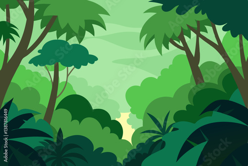 Obraz na płótnie vector illustration of a tropical island w salonie