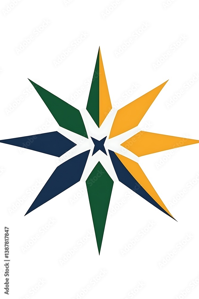 Obraz premium Star Logo Design on White Background
