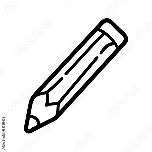 Pencil icons symbolize creativity and artistic expression. Essential for drawing, writing, and educational themes, these designs reflect the art of communication through simple tools.