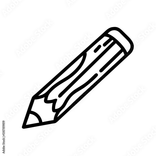 Pencil icons symbolize creativity and artistic expression. Essential for drawing, writing, and educational themes, these designs reflect the art of communication through simple tools.