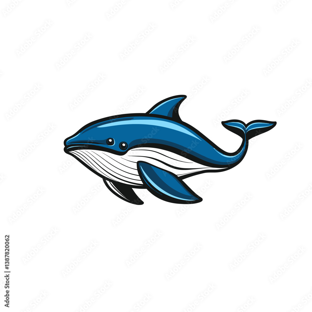 Fototapeta premium vector illustration of a shark