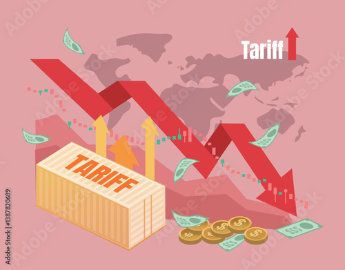 The tariff hike triggered a sharp decline in the stock market.