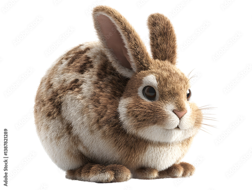 Obraz premium 3d easter rabbit on transparent background
