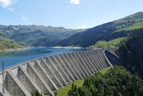 Le barage de roselend dans la superbe région du beaufortain