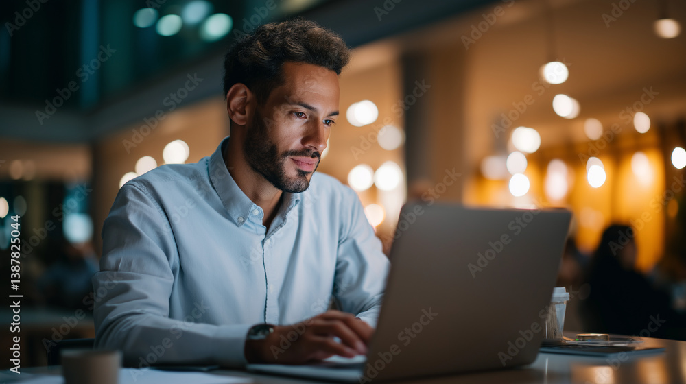 Fototapeta premium AI Technology Enhancing Business Efficiency and Data Analysis Tools