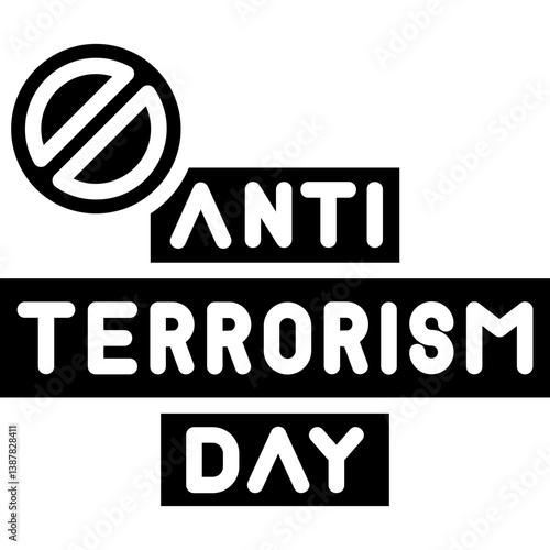Anti Terrorism Day Icon Vector Element