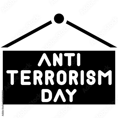 Anti Terrorism Day Icon Vector Element