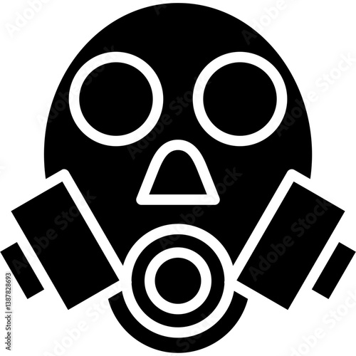 Gas Mask Icon Vector Element