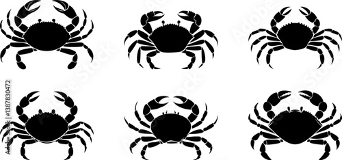 illustration of crabs silhouette