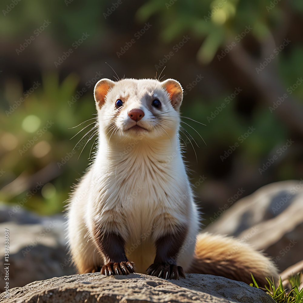 A Small Brown Creature Stands Alert on Rocky Terrain A Small Brown Creature Stands Alert on Rocky Terrain