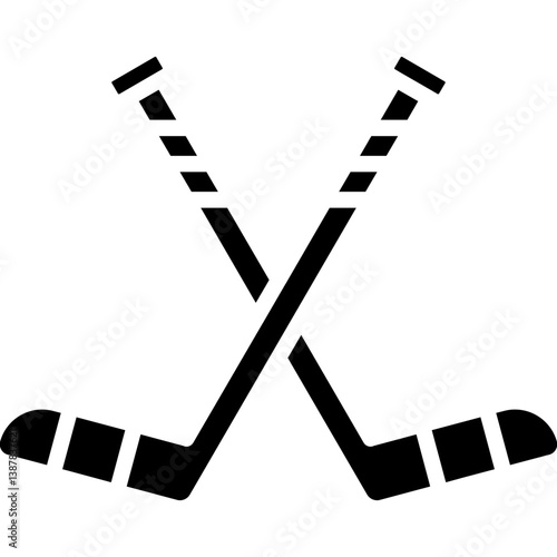 Canvas Print Ice Hockey Stick Icon Vector Element
