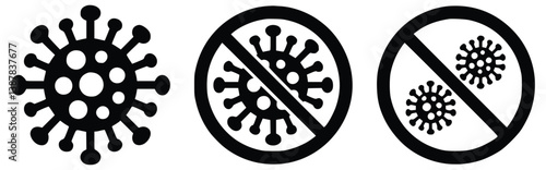 Coronavirus Prevention Black And White Graphic Vector Illustration Stop The Spread