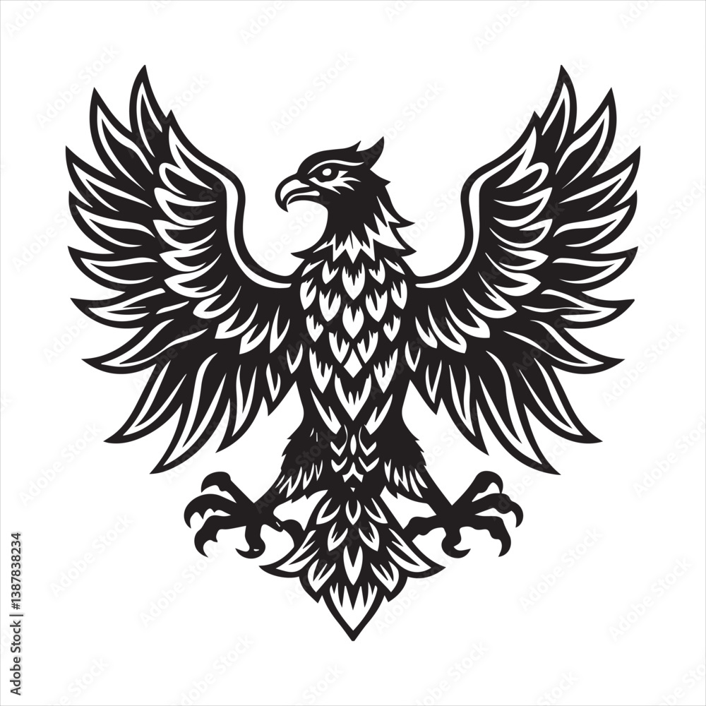 Obraz premium Eagles Silhouette Vector Set Free Vector