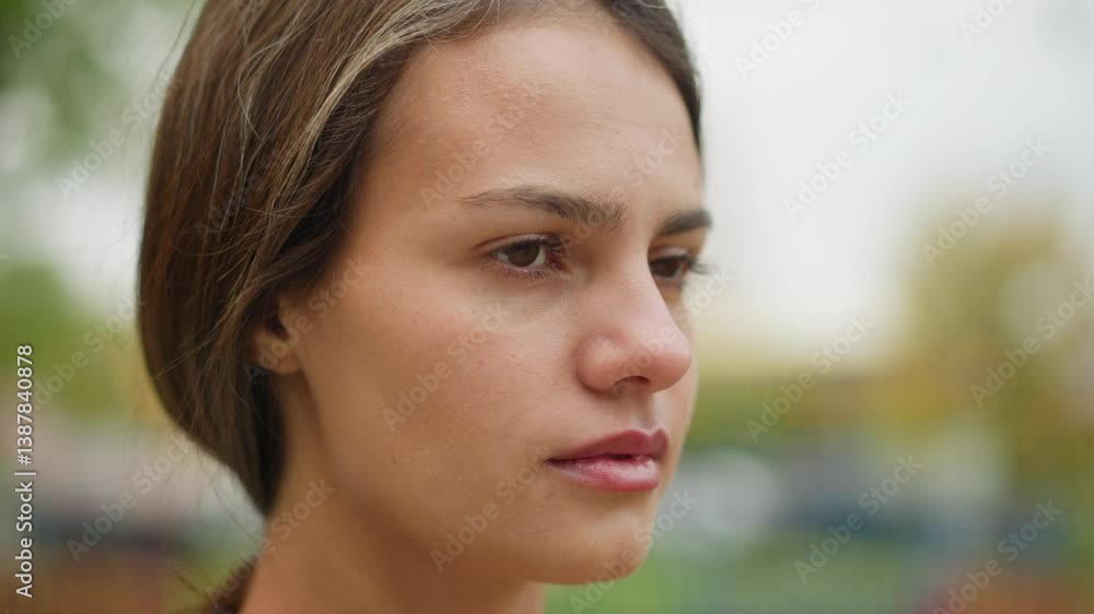 Portrait view of girl turning her face, visible rashes on skin, subtle expression, natural beauty with imperfections, emotional reaction, close-up of face with skin condition, candid moment Portrait view of girl turning her face, visible rashes on skin, subtle expression, natural beauty with imperfections, emotional reaction, close-up of face with skin condition, candid moment