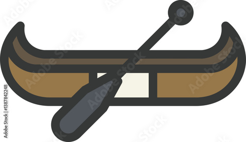 Canoe Filled Line Icon