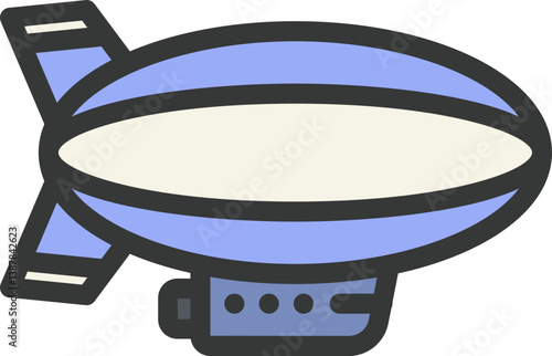 Zeppelin Filled Line Icon