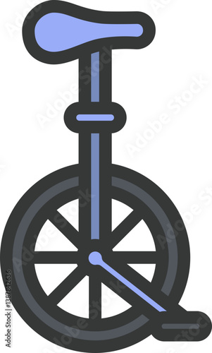 Unicycle Filled Line Icon