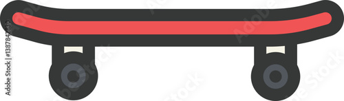 Skateboard Filled Line Icon