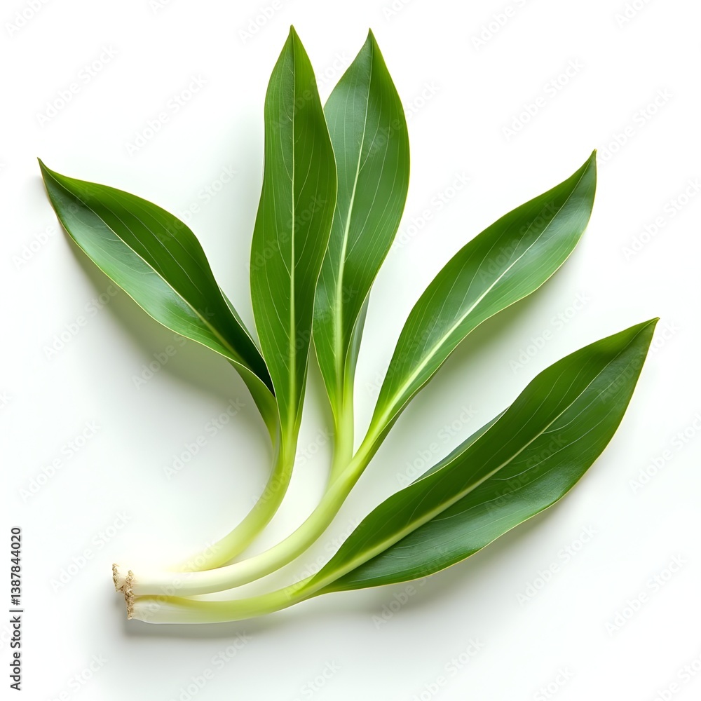Fototapeta premium Elegant display of fresh green leaves, a symbol of organic vitality and growth
