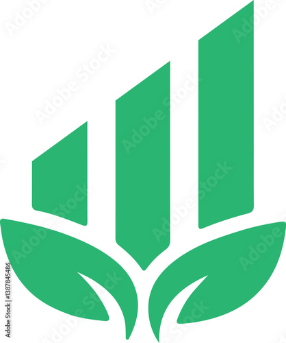 green growth logo design