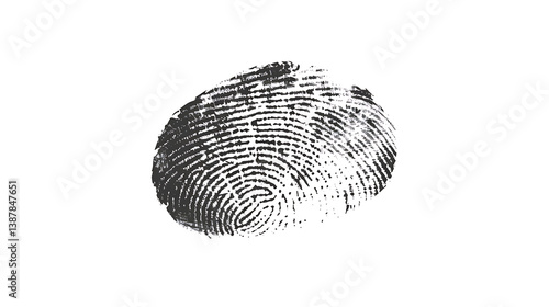 A black and white fingerprint.