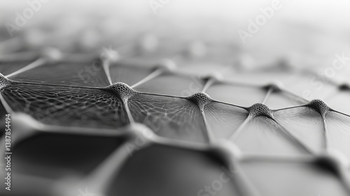 Futuristic dark mesh structure with abstract hexagons. Great for technology, science, and modern design.