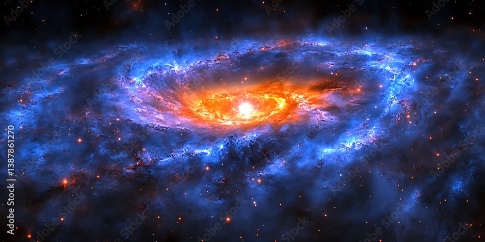 Obraz premium Spiral Galaxy in Deep Space (4)