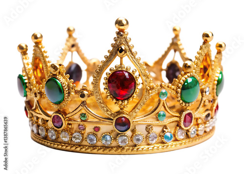 Wallpaper Mural  golden crown with precious stones isolated on white background .png Torontodigital.ca