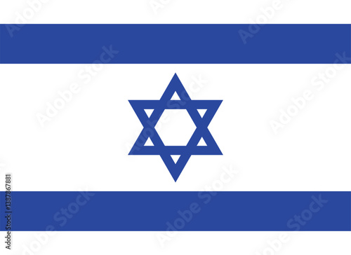 Flag of Israel Vector illustration easy to use file format eps 10 - National Flag with original aspect ratio and print ready.