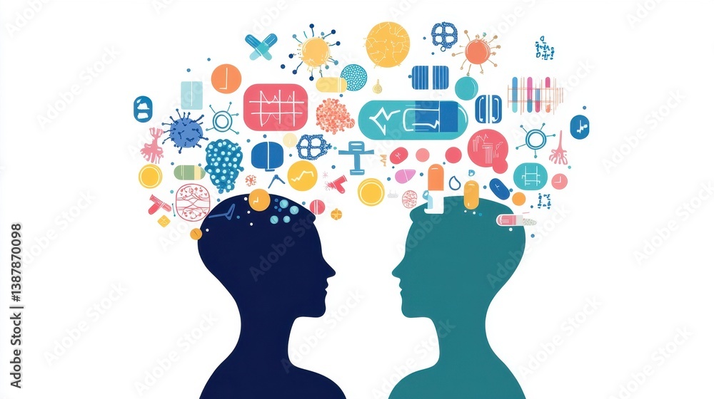 Creative Thinking and Collaboration Concept Illustration Creative Thinking and Collaboration Concept Illustration